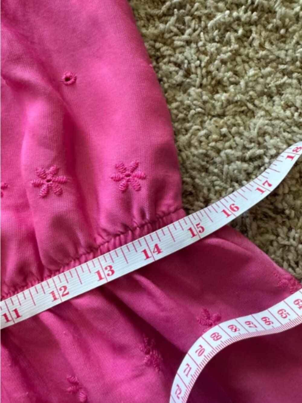 By the River Multi Tiered Pink Eyelet and Embroidered Dress - Picture 11 of 14